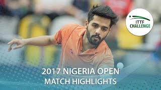 【Video】ABIODUN Bode VS SHETTY Sanil, tứ kết 2017 ITTF Challenge, Nigeria Mở cửa