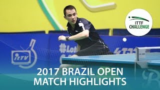 【Video】ANTHONY Amalraj VS CALDERANO Hugo, chung kết Seamaster 2017 ITTF Challenge, Seamaster Brazil Mở