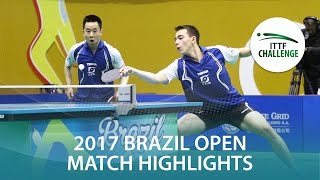 【Video】CALDERANO Hugo・TSUBOI Gustavo VS BAUM Patrick・KEINATH Thomas, chung kết Seamaster 2017 ITTF Challenge, Seamaster Brazil M