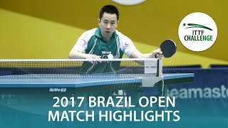 【Video】TSUBOI Gustavo VS GOMEZ Gustavo, vòng 16 Seamaster 2017 ITTF Challenge, Seamaster Brazil Mở