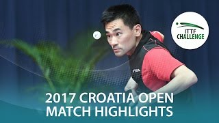 【Video】HABESOHN Daniel VS KOU Lei, vòng 32 2017 ITTF Challenge, Zagreb Open