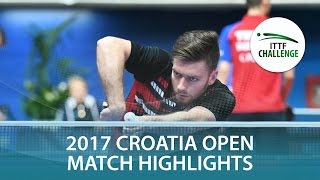 【Video】FLORAS Robert VS MUTTI Matteo, khác 2017 ITTF Challenge, Zagreb Open