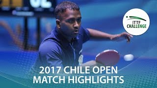 【Video】GHOSH Soumyajit VS ANTHONY Amalraj, chung kết Seamaster 2017 ITTF Challenge, Seamaster Chile Mở