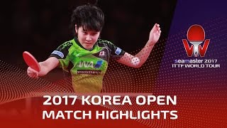 【Video】MIU Hirano VS ZENG Jian, tứ kết 2017 Seamaster 2017  Hàn Quốc mở rộng