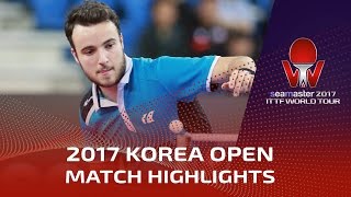 【Video】KARLSSON Kristian VS GAUZY Simon, vòng 16 2017 Seamaster 2017  Hàn Quốc mở rộng