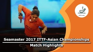 【Video】PATKAR Madhurika VS DING Ning, vòng 64 2017 Giải vô địch ITTF Á