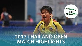 【Video】SHAO Jieni VS WANG Yi-Ju, vòng 32 2017 ITTF Challenge, Thái Lan mở rộng
