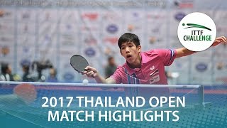 【Video】PANAGITGUN Yanapong VS HU Chung-Wen 2017 ITTF Challenge, Thái Lan mở rộng