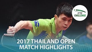 【Video】CHEN Chun-Hsiang VS MASATO Kakitsuka 2017 ITTF Challenge, Thái Lan mở rộng