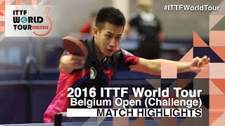 【Video】LIAO Cheng-Ting VS LAMBIET Florent, chung kết 2016 Bỉ mở 
