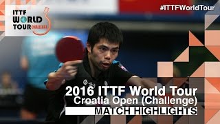 【Video】TOKIC Bojan VS CHUANG Chih-Yuan, vòng 32 2016 Zagreb  mở rộng 