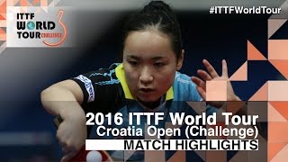 【Video】BATRA Manika VS MIMA Ito, vòng 16 2016 Zagreb  mở rộng 