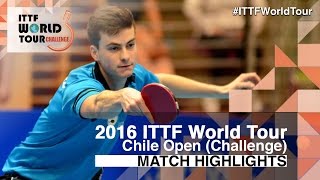 【Video】HACHARD Antoine VS ALTO Gaston, chung kết 2016 Chile Open 