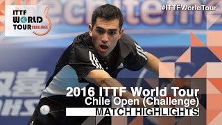 【Video】ALTO Gaston VS MOYA Manuel, vòng 16 2016 Chile Open 