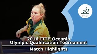 【Video】TAPPER Melissa VS YEE Grace Rosi, tứ kết 2016 ITTF-Châu Đại Dương Olympic Qualification Tournament