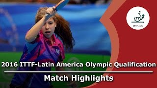 【Video】MEDINA Paula VS ARVELO Gremlis, bán kết 2016 ITTF-Mỹ Latinh Olympic Qualification Tournament