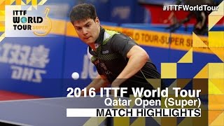 【Video】DYJAS Jakub VS OVTCHAROV Dimitrij, vòng 16 2016 Qatar mở rộng 