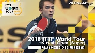 【Video】CALDERANO Hugo VS HO Kwan Kit, chung kết 2016 Kuwait mở rộng 