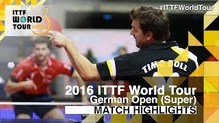 【Video】GACINA Andrej VS BOLL Timo, vòng 16 2016 Đức mở rộng 