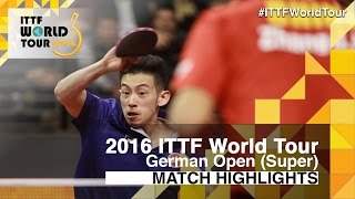 【Video】WONG Chun Ting VS ZHANG Jike, vòng 16 2016 Đức mở rộng 