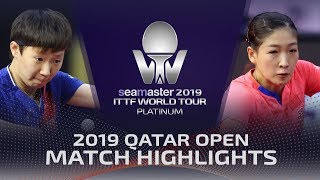 【Video】LIU Shiwen VS WANG Manyu, chung kết 2019 Bạch kim Qatar mở