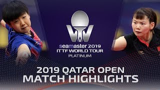【Video】HE Zhuojia VS SUN Yingsha, tứ kết 2019 Bạch kim Qatar mở