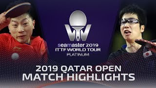 【Video】MIZUTANI Jun VS MA Long, tứ kết 2019 Bạch kim Qatar mở