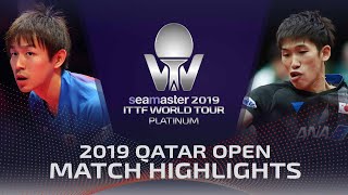 【Video】NIWA Koki VS MAHARU Yoshimura, vòng 32 2019 Bạch kim Qatar mở
