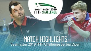 【Video】ROLLAND Jules VS LUPULESKU Lorencio,  2019 ITTF Thử thách Serbia mở