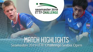 【Video】YUMA Tsuboi VS TEPIC Pero,  2019 ITTF Thử thách Serbia mở