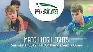 【Video】JARVIS Tom VS CVETKO Tilen,  2019 ITTF Thử thách Serbia mở