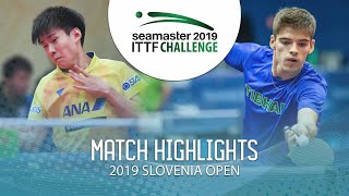 【Video】TAKERU Kashiwa VS CREPNJAK Matevz,  Thử thách ITTF 2019 tại Slovenia