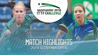 【Video】HARTBRICH Leonie VS MAVRI Gaja,  Thử thách ITTF 2019 tại Slovenia