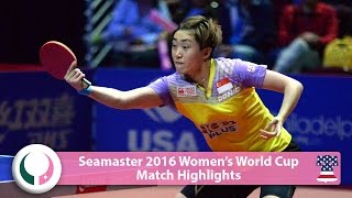 【Video】MIU Hirano VS Feng Tianwei, bán kết World Cup 2016 Seamaster nữ