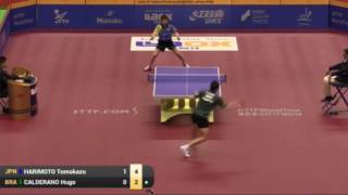 【Video】CALDERANO Hugo VS TOMOKAZU Harimoto, bán kết 2016 Laox Japan Open 