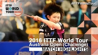 【Video】HINA Hayata VS HITOMI Sato, bán kết 2016 Úc mở rộng 