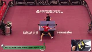 【Video】KENTA Matsudaira VS LIANG Jingkun, vòng 32 2017 Seamaster 2017 Platinum, Qatar Open
