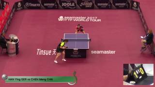 【Video】CHEN Meng VS HAN Ying, vòng 16 2017 Seamaster 2017 Platinum, Qatar Open